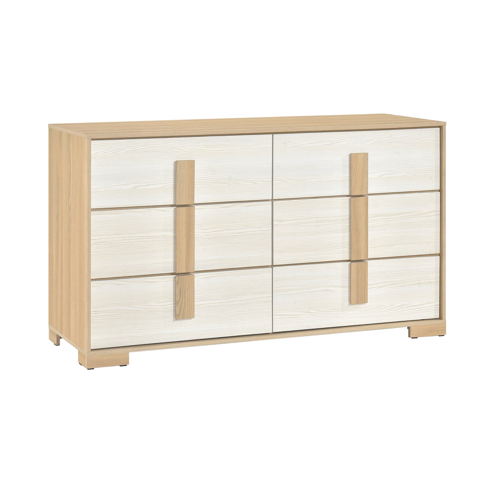Sterling Natural / White Dresser - Ornate Home