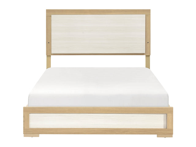 Sterling Natural / White Eastern King Bed - Ornate Home