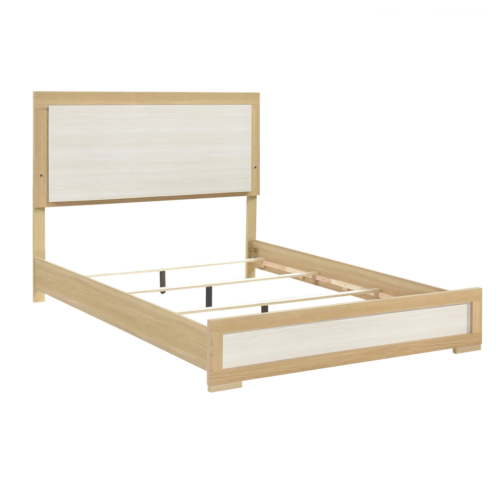 Sterling Natural / White Eastern King Bed - Ornate Home