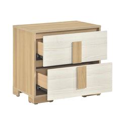 Sterling Natural / White Nightstand - Ornate Home