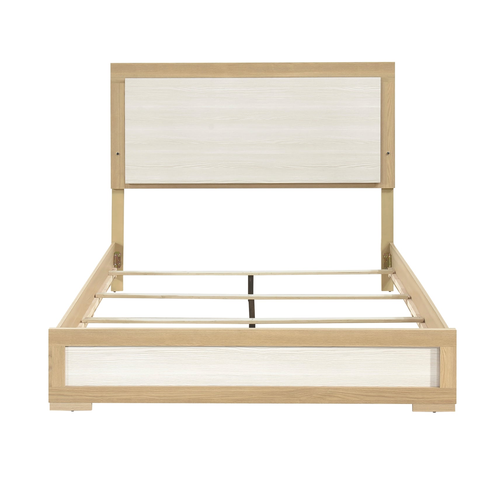 Sterling Natural / White Queen Bed - Ornate Home