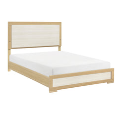Sterling Natural / White Queen Bed - Ornate Home