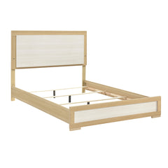 Sterling Natural / White Queen Bed - Ornate Home