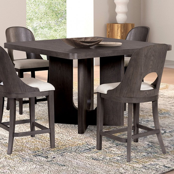 Sterling West Ash Gray Counter Height 7 Piece Dining Set - Ornate Home