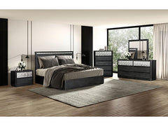 Sterling West Ash Gray Queen 5 Piece Bedroom Set w/2 Nightstands - Ornate Home