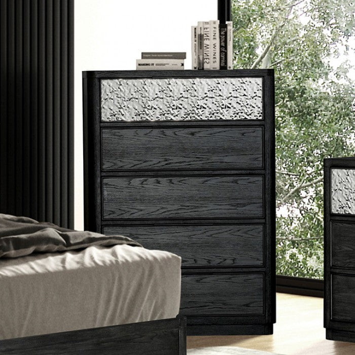 Sterling West Ash Gray Queen 5 Piece Bedroom Set w/Chest (N1) - Ornate Home