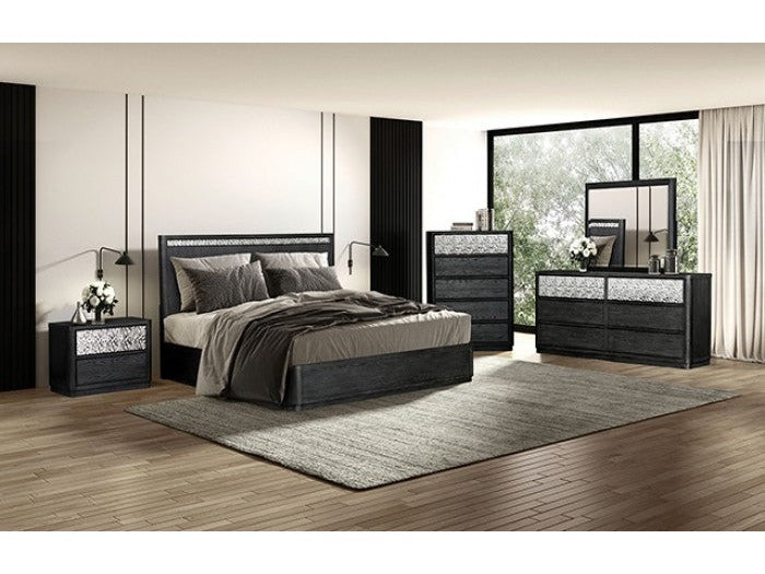 Sterling West Ash Gray Queen 5 Piece Bedroom Set w/Chest (N2) - Ornate Home