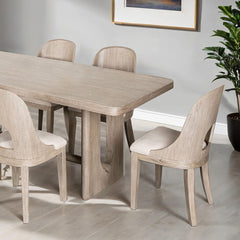 Sterling West White Oak 7 Piece Dining Set - Ornate Home