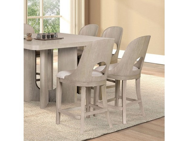 Sterling West White Oak Counter Height 7 Piece Dining Set - Ornate Home