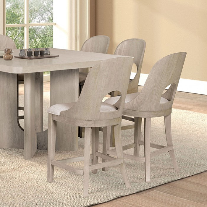 Sterling West White Oak Counter Height 7 Piece Dining Set - Ornate Home