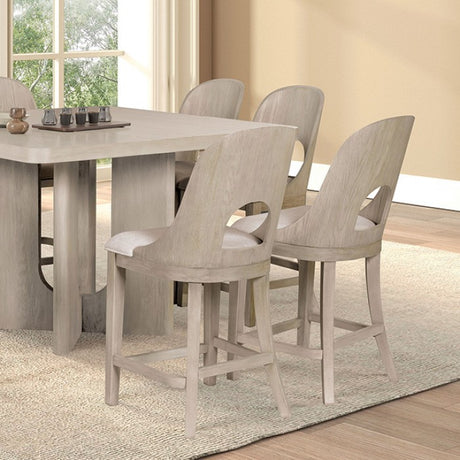 Sterling West White Oak Counter Height 7 Piece Dining Set - Ornate Home
