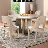Sterling West White Oak Round Dining Table - Ornate Home
