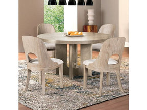 Sterling West White Oak Round Dining Table - Ornate Home