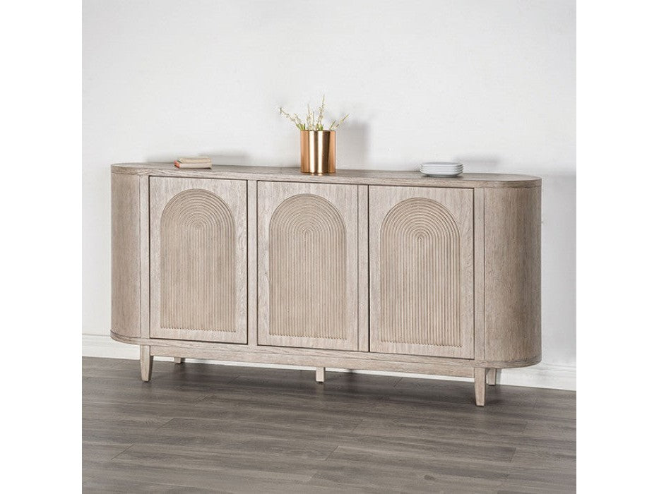 Sterling West White Oak Server - Ornate Home