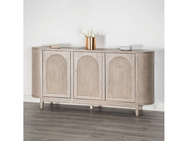 Sterling West White Oak Server - Ornate Home