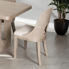 Sterling WestWhite Oak/Beige Side Chair - Ornate Home