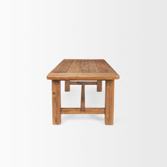Stetson Natural Brown Rectangular Trestle Dining Table - Ornate Home