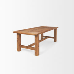 Stetson Natural Brown Rectangular Trestle Dining Table - Ornate Home