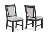 Stevens Charcoal Black/Light Gray 5-Piece Round Dining Set - Ornate Home