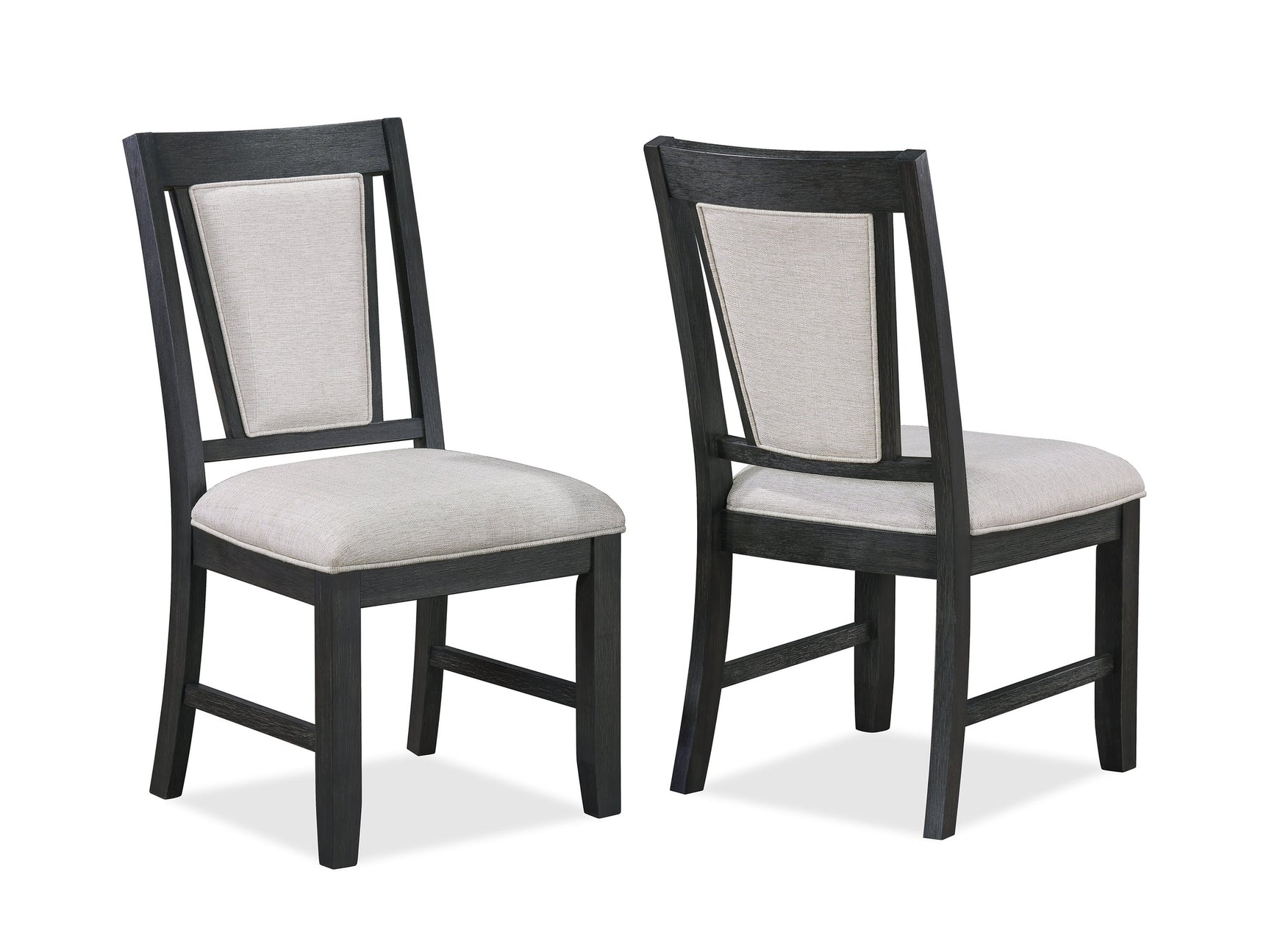 Stevens Charcoal Black/Light Gray Dining Chair (Set of 2) - Ornate Home