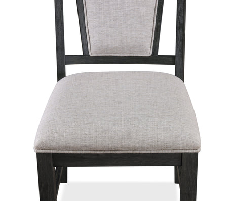 Stevens Charcoal Black/Light Gray Dining Chair (Set of 2) - Ornate Home