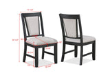 Stevens Charcoal Black/Light Gray Dining Chair (Set of 2) - Ornate Home