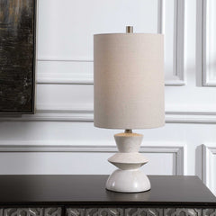 Stevens White Bleached Wood Buffet Lamp - Ornate Home