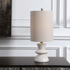 Stevens White Bleached Wood Buffet Lamp - Ornate Home
