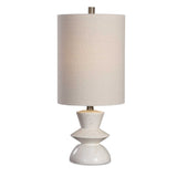 Stevens White Bleached Wood Buffet Lamp - Ornate Home