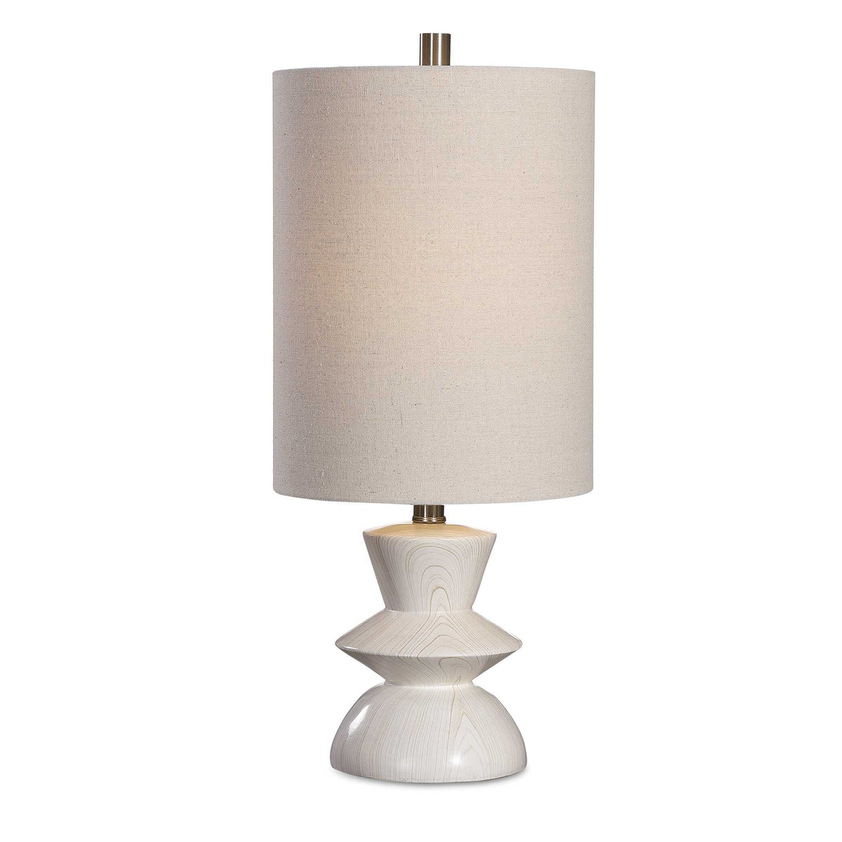 Stevens White Bleached Wood Buffet Lamp - Ornate Home