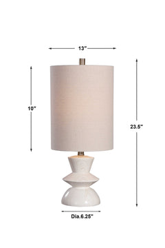 Stevens White Bleached Wood Buffet Lamp - Ornate Home