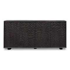 Stevenson Ebony Wood 4 Door Cabinet - Ornate Home