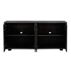 Stevenson Ebony Wood 4 Door Cabinet - Ornate Home