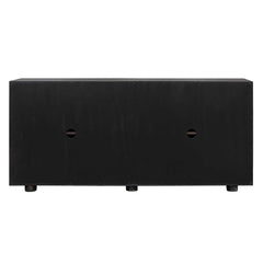 Stevenson Ebony Wood 4 Door Cabinet - Ornate Home