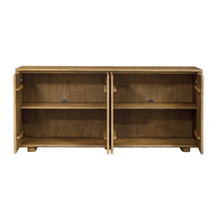 Stevenson Woodtone Natural Wood 4 Door Cabinet - Ornate Home