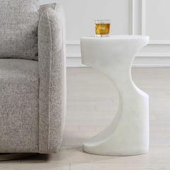 Stevie White Indoor-Outdoor Accent Table - Ornate Home