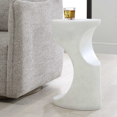 Stevie White Indoor-Outdoor Accent Table - Ornate Home