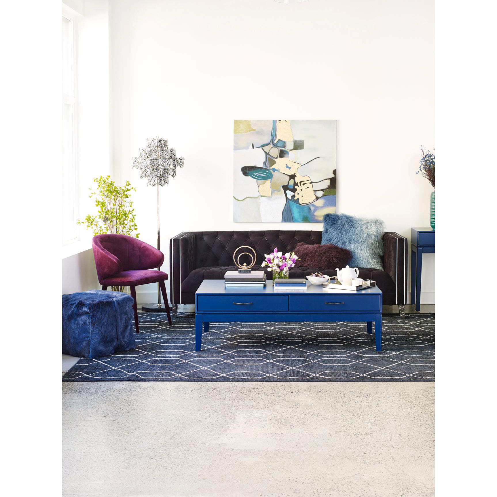 Stewart Purple Dining Chair - Ornate Home