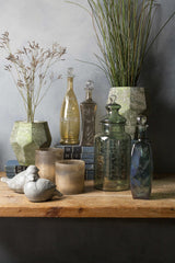 Stewartville Green Etched Glass Jar - Clearance - Ornate Home
