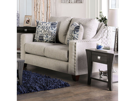 Stickney Light Gray/Navy Loveseat - Ornate Home