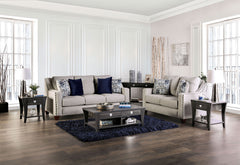 Stickney Light Gray/Navy Loveseat - Ornate Home