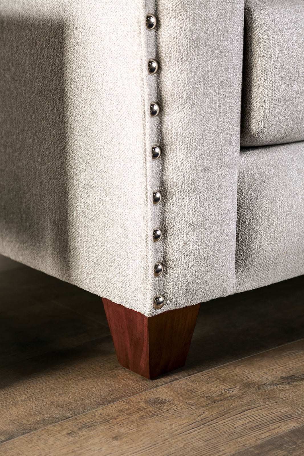 Stickney Light Gray/Navy Loveseat - Ornate Home