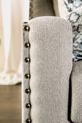 Stickney Light Gray/Navy Loveseat - Ornate Home