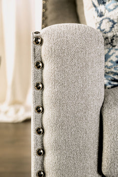 Stickney Light Gray/Navy Loveseat - Ornate Home
