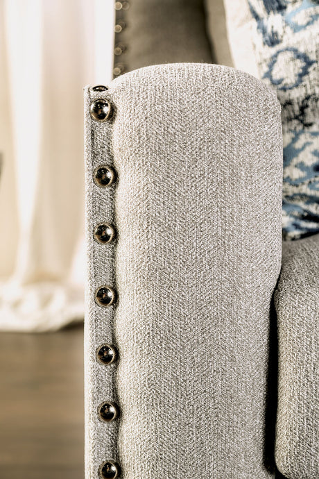 Stickney Light Gray/Navy Loveseat - Ornate Home