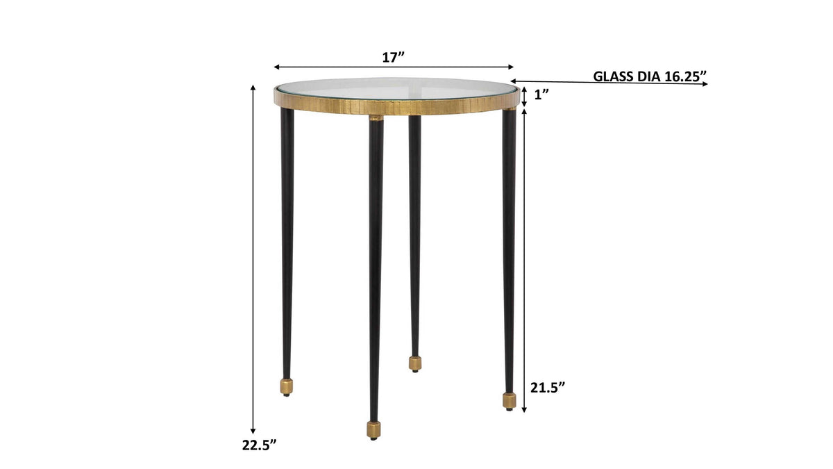 Stiletto Antique Gold Side Table - Ornate Home