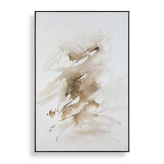Still Moving Brown/Gray/White Abstract Painting - Ornate Home