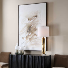Still Moving Brown/Gray/White Abstract Painting - Ornate Home