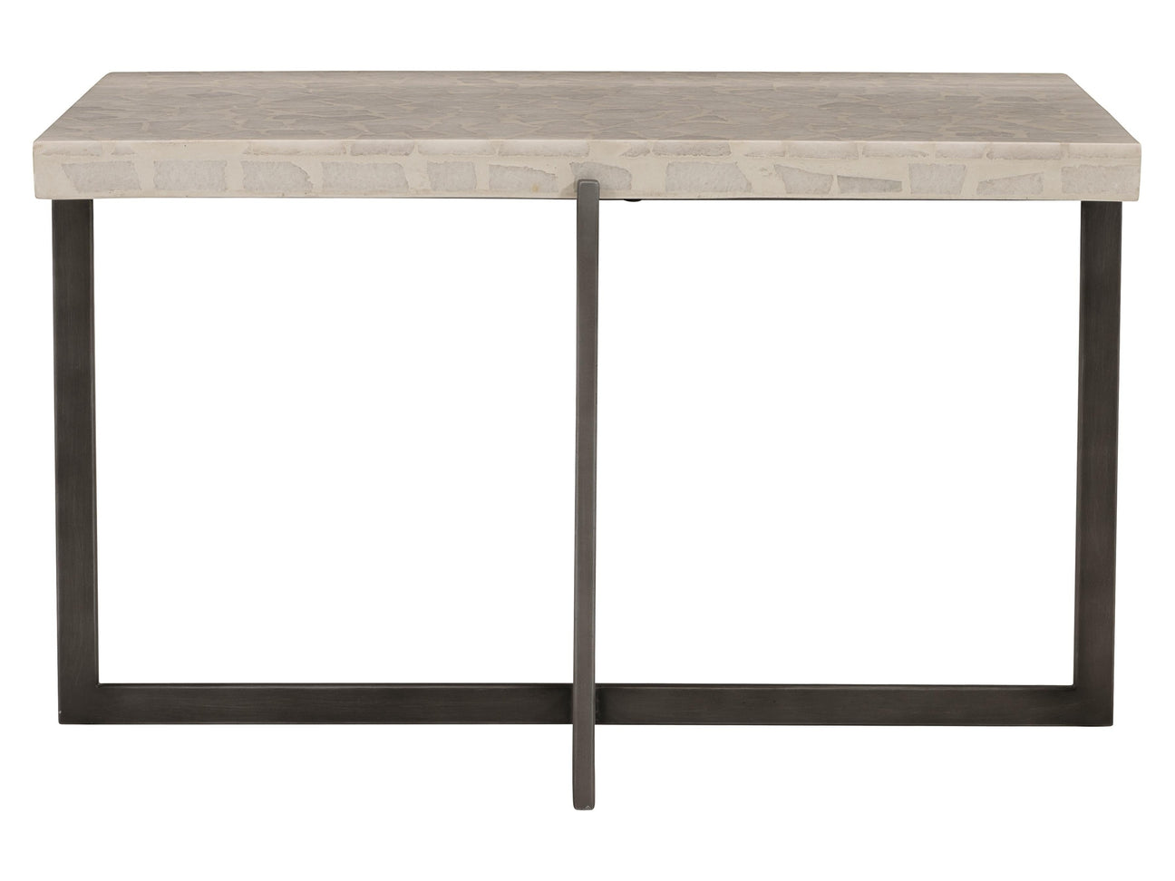 Stillwater Terrazzo Stone/Flint Grey Outdoor Table - Ornate Home