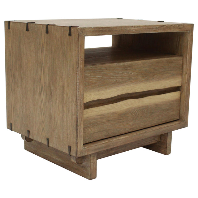 Stillwater Weathered Oak 2-drawer Nightstand - Ornate Home